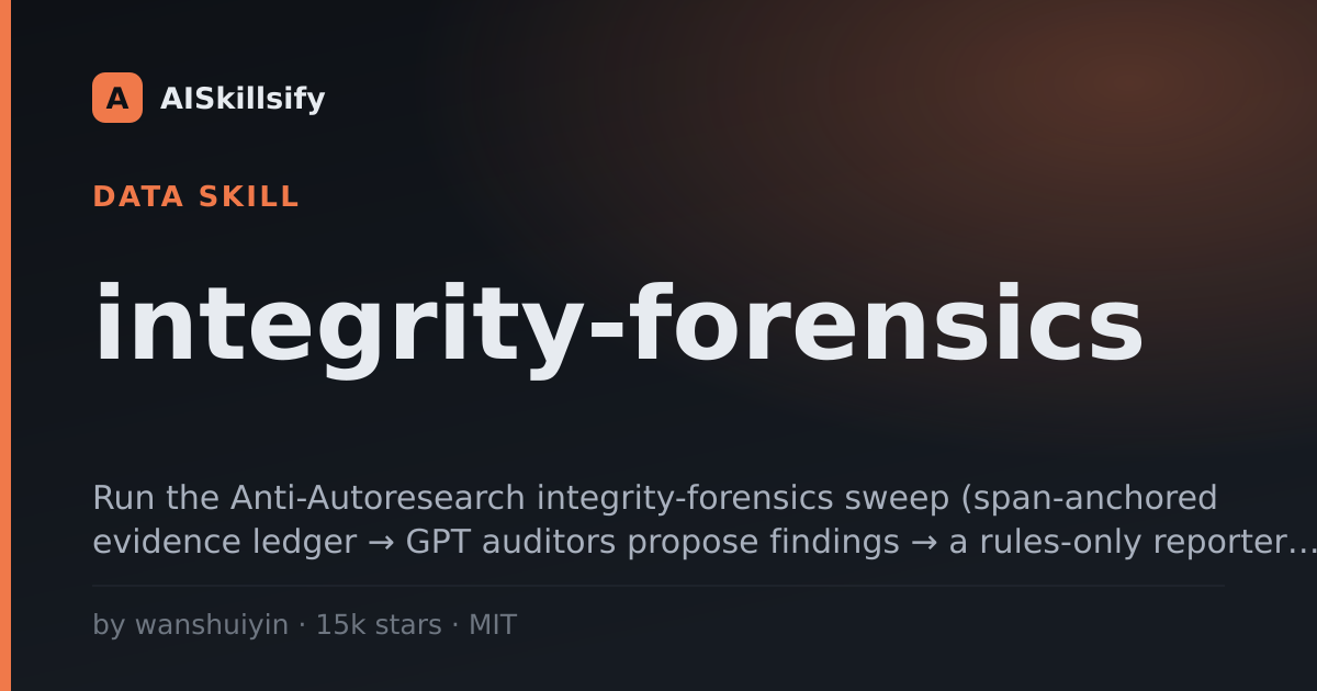 integrity-forensics skill by wanshuiyin