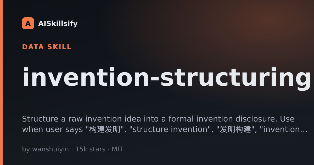 invention-structuring skill by wanshuiyin