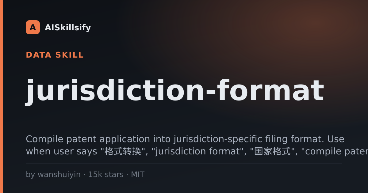 jurisdiction-format skill by wanshuiyin