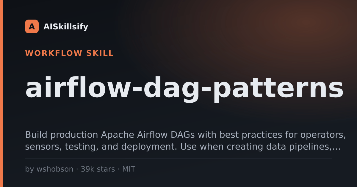 airflow-dag-patterns skill by wshobson