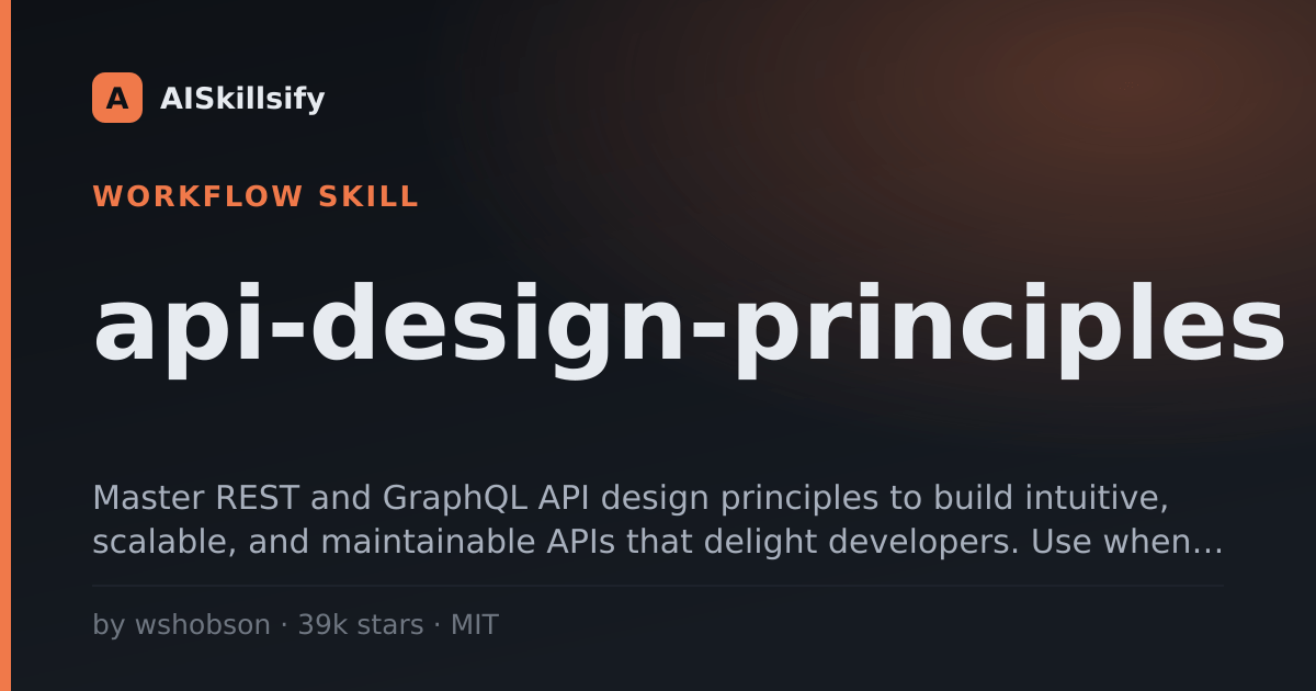 api-design-principles skill by wshobson