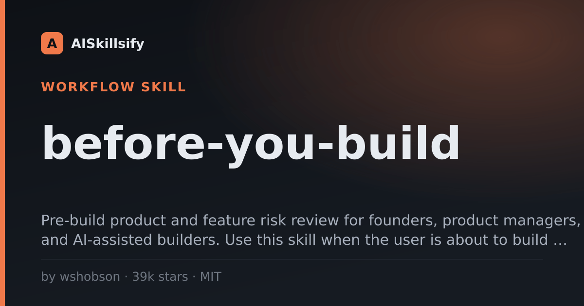 before-you-build skill by wshobson