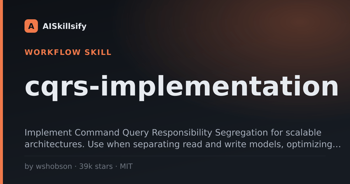 cqrs-implementation skill by wshobson