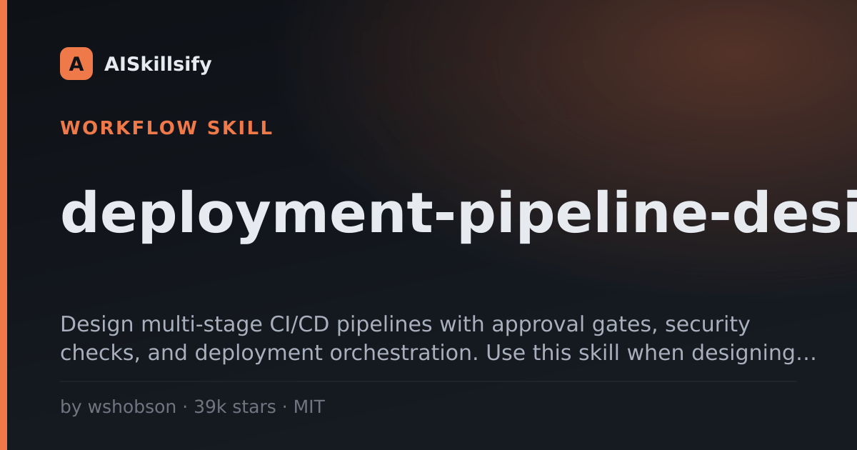 deployment-pipeline-design skill by wshobson