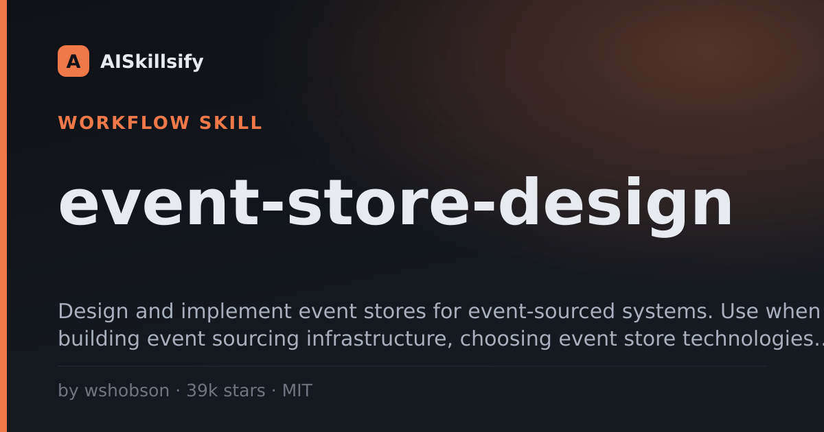 event-store-design skill by wshobson