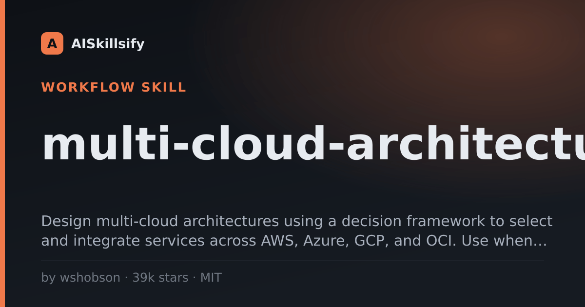 multi-cloud-architecture skill by wshobson