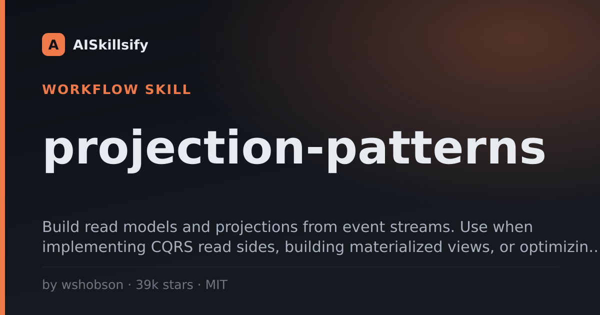 projection-patterns skill by wshobson