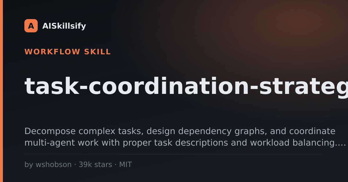 task-coordination-strategies skill by wshobson