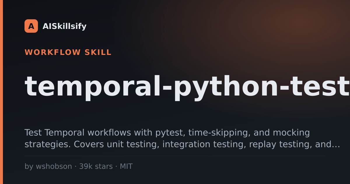 temporal-python-testing skill by wshobson