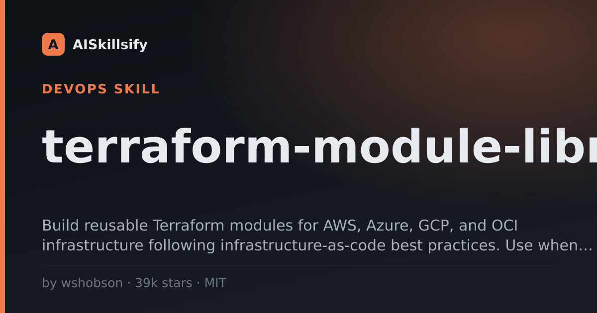 terraform-module-library skill by wshobson