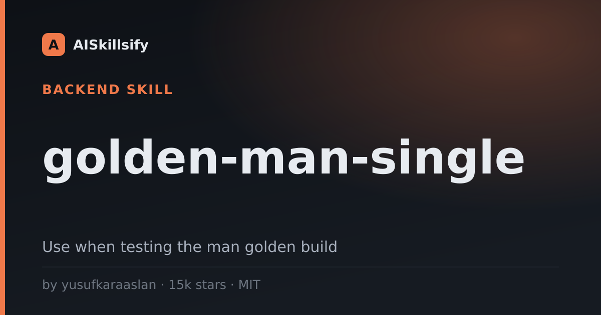 golden-man-single skill by yusufkaraaslan