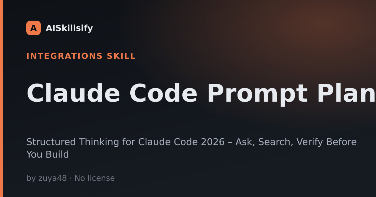 Claude Code Prompt Plan skill by zuya48